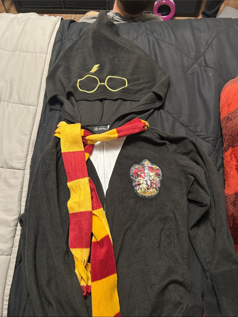 Harry Potter Gryffindor Kids Hoodie with Scarf - Black with Red & Gold Accent